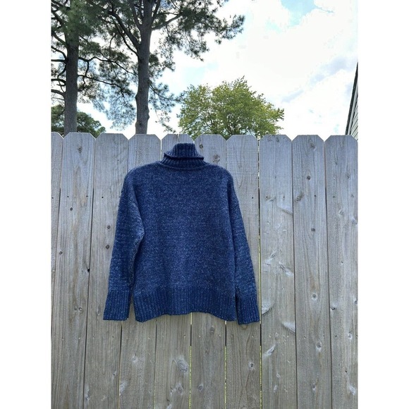 Turtleneck Sweater by Banana Republic Repreve Women Petite Small Blue Winter Nwt - Picture 8 of 11